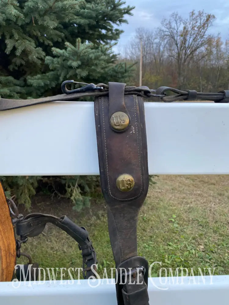 Antique U.S. Cavalry Horse Team Leather Harnesses - Great Condition! Driving Harness