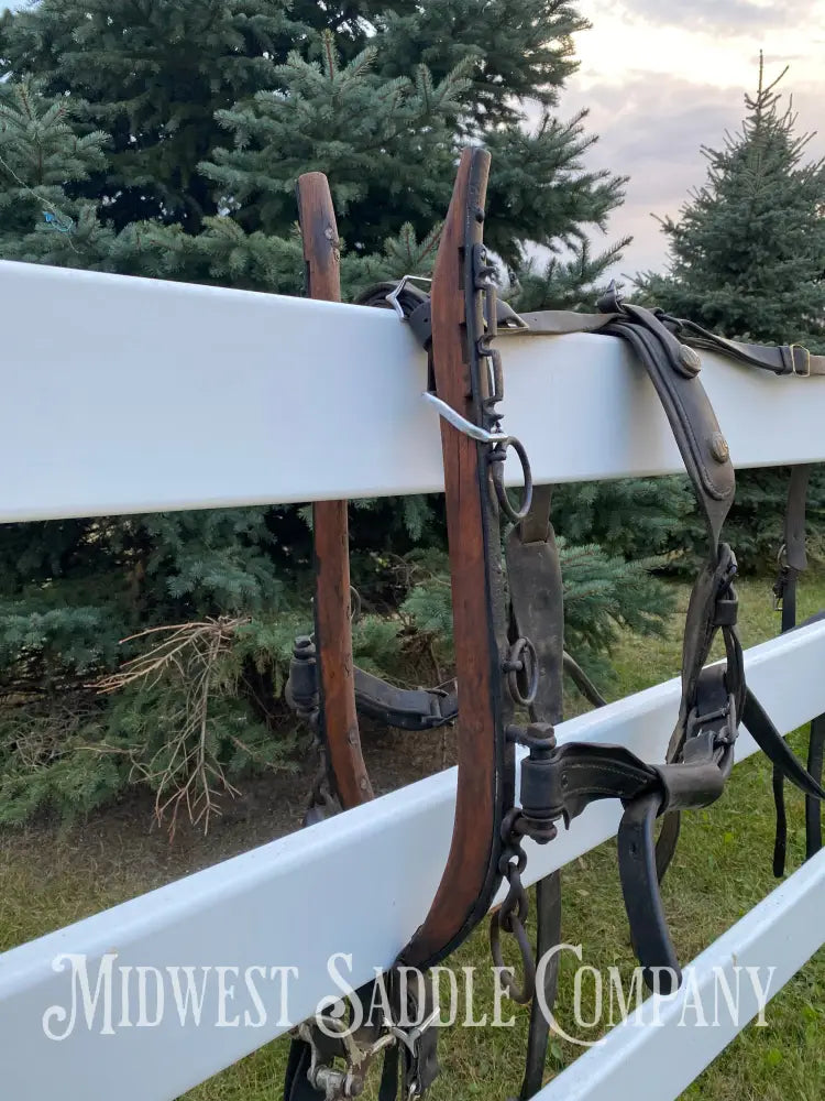 Antique U.S. Cavalry Horse Team Leather Harnesses - Great Condition! Driving Harness