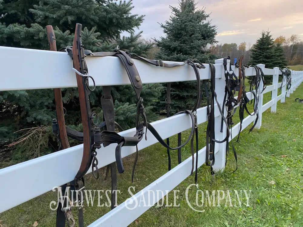 Antique U.S. Cavalry Horse Team Leather Harnesses - Great Condition! Driving Harness