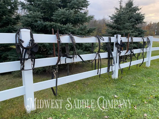 Antique U.S. Cavalry Horse Team Leather Harnesses - Great Condition! Driving Harness