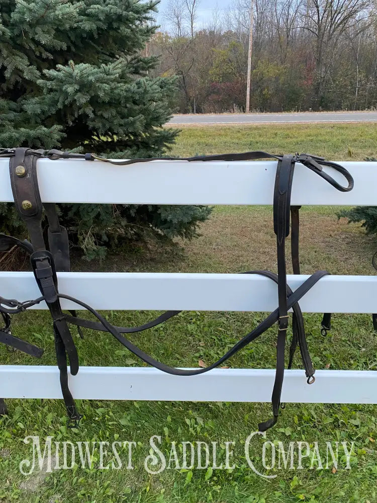 Antique U.S. Cavalry Horse Team Leather Harnesses - Great Condition! Driving Harness