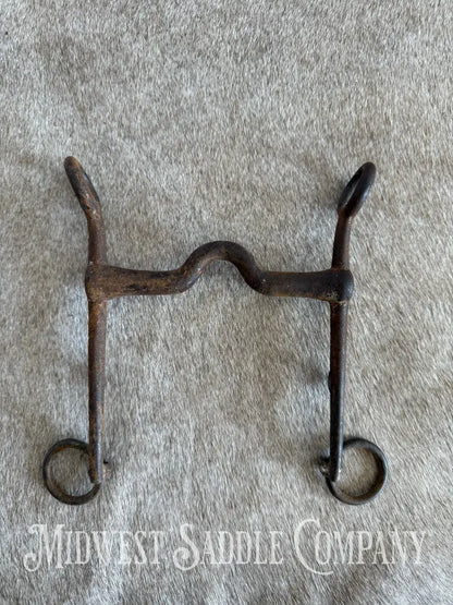 Antique U.S. WWI Cavalry Collectible Rustic Iron Horse Bit Bit