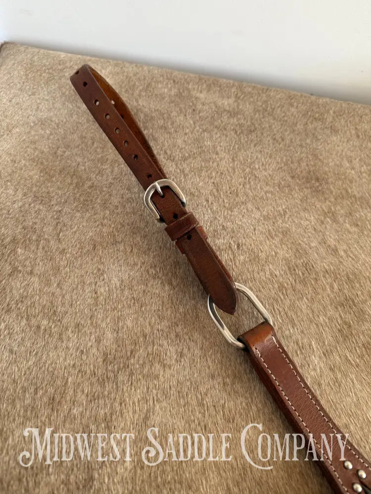 Beautiful Headstall & Breast Collar Set - Dark Brown Croc Stamped Leather Bridles & Headstalls