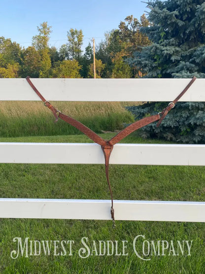 Billy Cook Maker Horse Breast Collar - Floral Leather Tooling