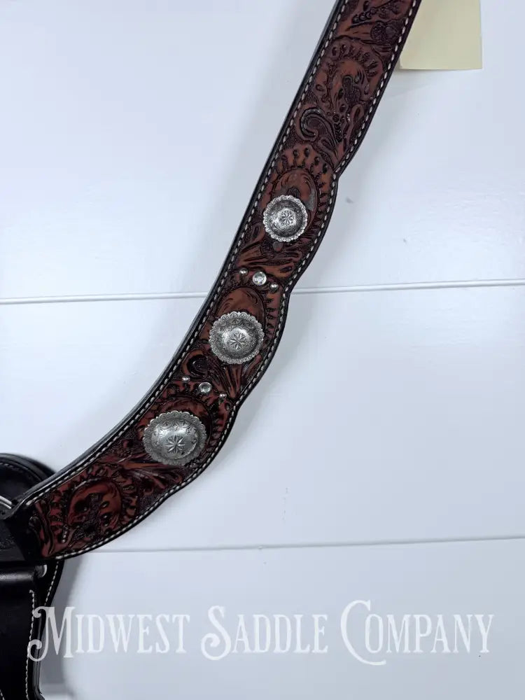 Circle Y Reinsman Sharon Camarillo Acorn Oak Breast Collar Full Horse Size - Breast Collar