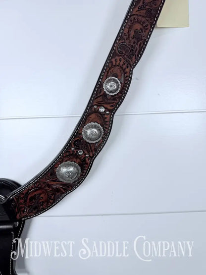 Circle Y Reinsman Sharon Camarillo Acorn Oak Breast Collar Full Horse Size - Breast Collar