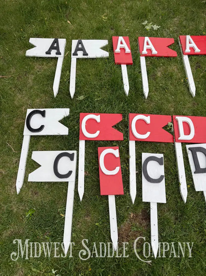 Competitive Carriage Driving Obstacle Markers Set of 28 Stakes Letters A through E Other