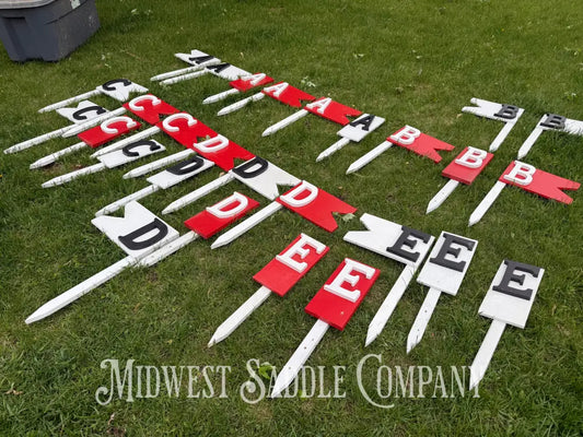 Competitive Carriage Driving Obstacle Markers Set of 28 Stakes Letters A through E Other