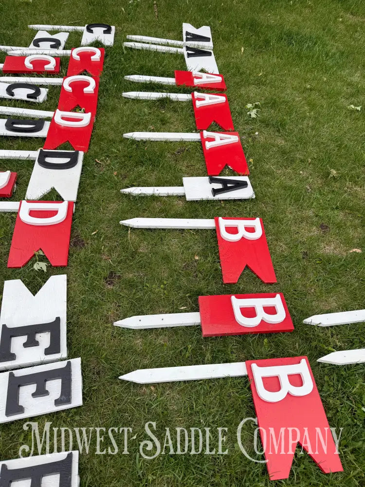 Competitive Carriage Driving Obstacle Markers Set of 28 Stakes Letters A through E Other
