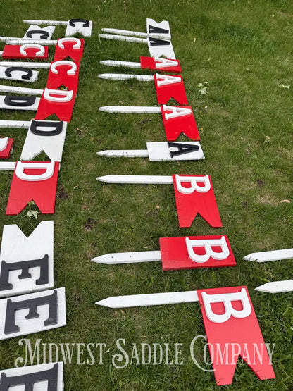 Competitive Carriage Driving Obstacle Markers Set of 28 Stakes Letters A through E Other