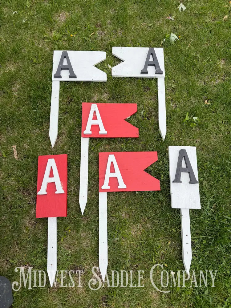 Driving Racking Markers Competitive Carriage Driving Obstacle Markers, Set of 28 Stakes, Lette ...