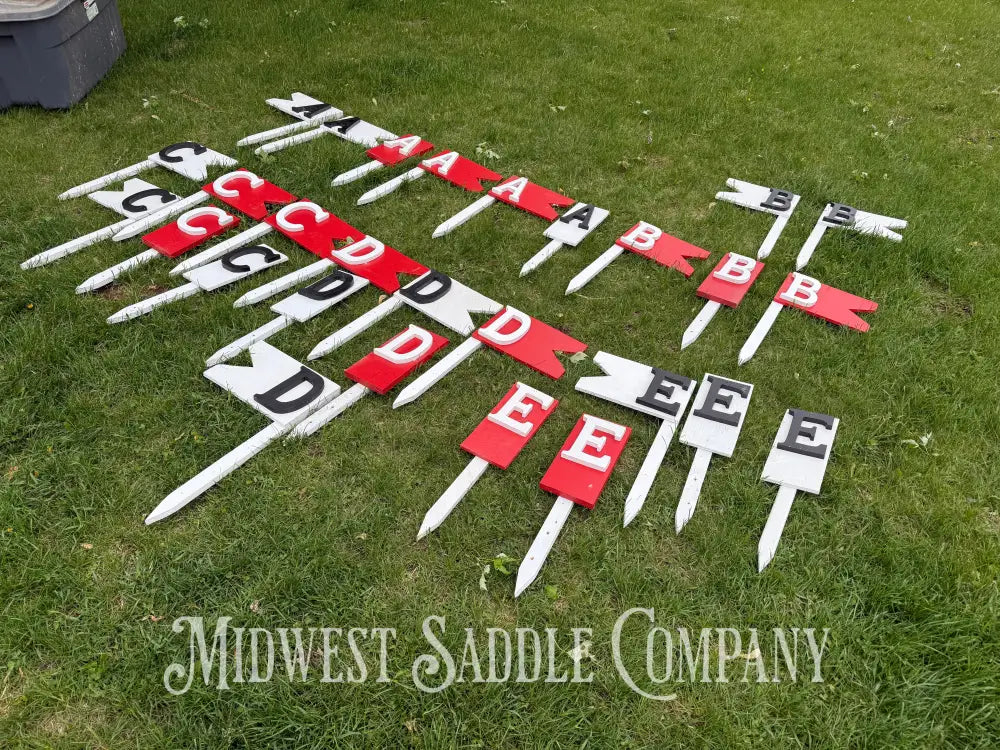 Driving Racking Markers Competitive Carriage Driving Obstacle Markers, Set of 28 Stakes, Lette ...
