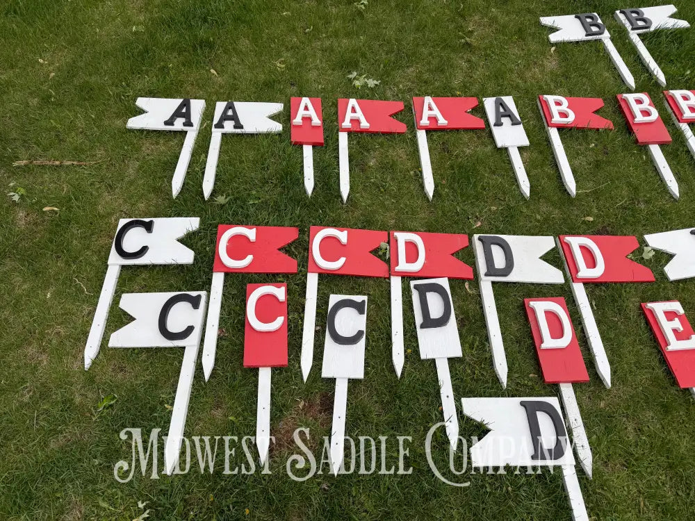 Competitive Carriage Driving Obstacle Markers Set of 28 Stakes Letters A through E Other