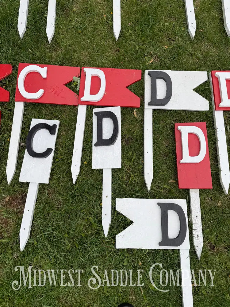 Competitive Carriage Driving Obstacle Markers Set of 28 Stakes Letters A through E Other