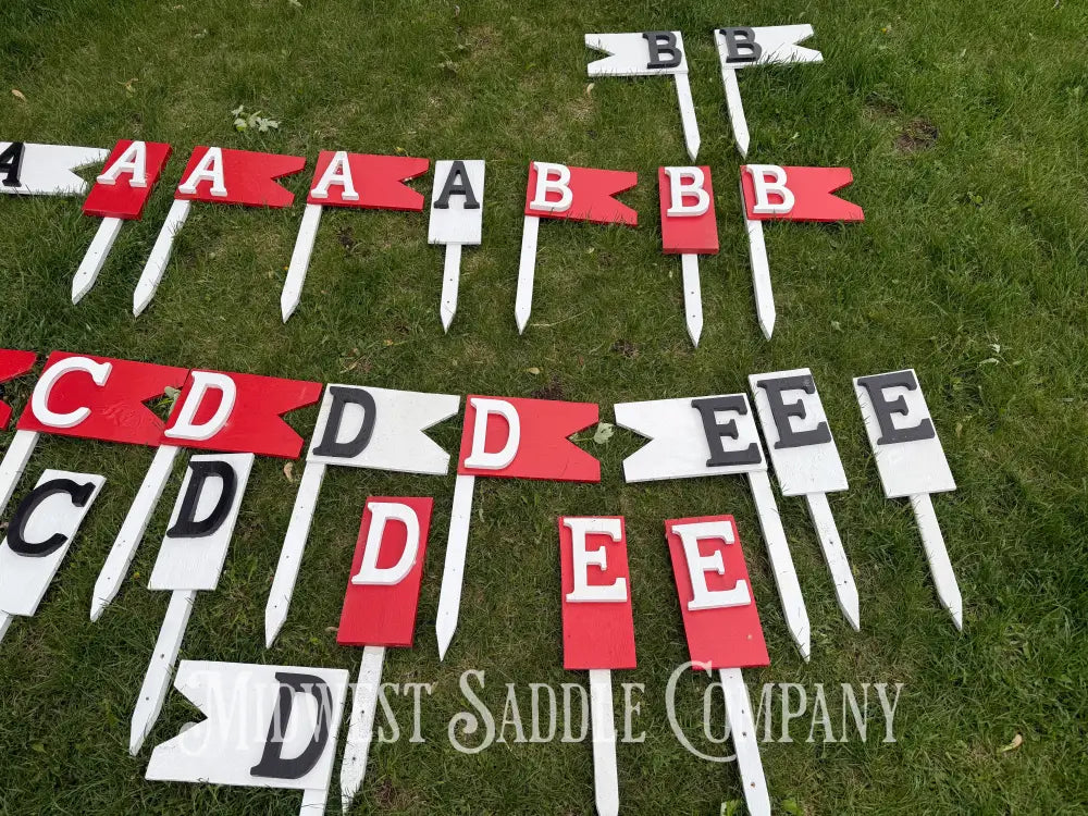 Competitive Carriage Driving Obstacle Markers Set of 28 Stakes Letters A through E Other