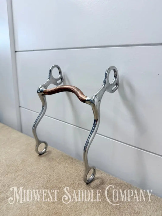 Copper Mullen Mouth S-Shank Curb Gaited Walking Horse Bit 5” - Bit