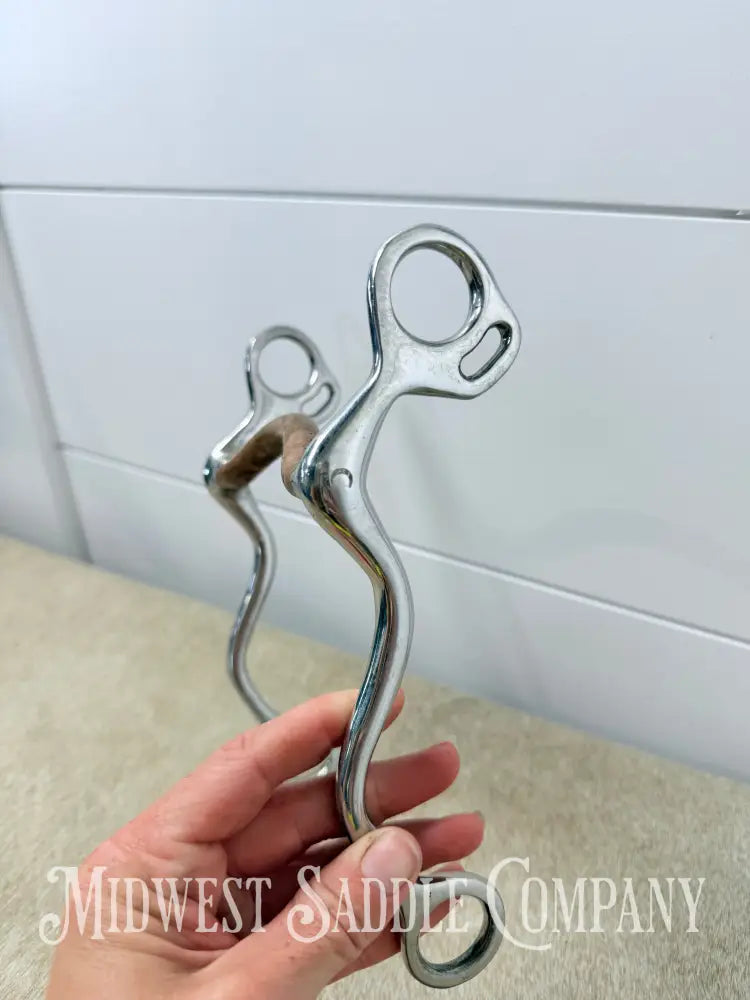 Copper Mullen Mouth S-Shank Curb Gaited Walking Horse Bit 5” - Bit