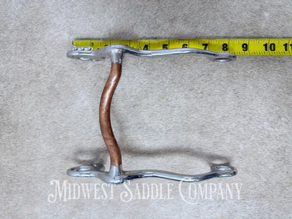 Copper Mullen Mouth S-Shank Curb Gaited Walking Horse Bit 5” - Bit