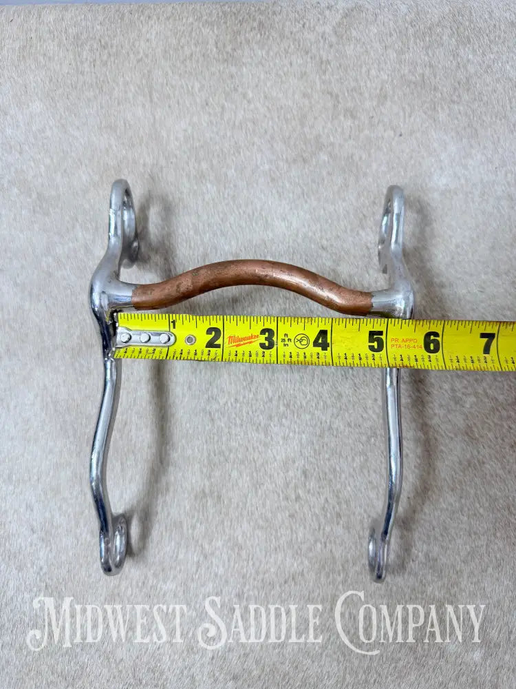 Copper Mullen Mouth S-Shank Curb Gaited Walking Horse Bit 5” - Bit