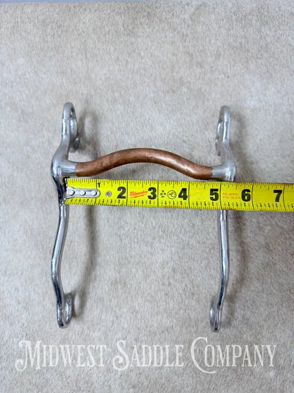Copper Mullen Mouth S-Shank Curb Gaited Walking Horse Bit 5” - Bit
