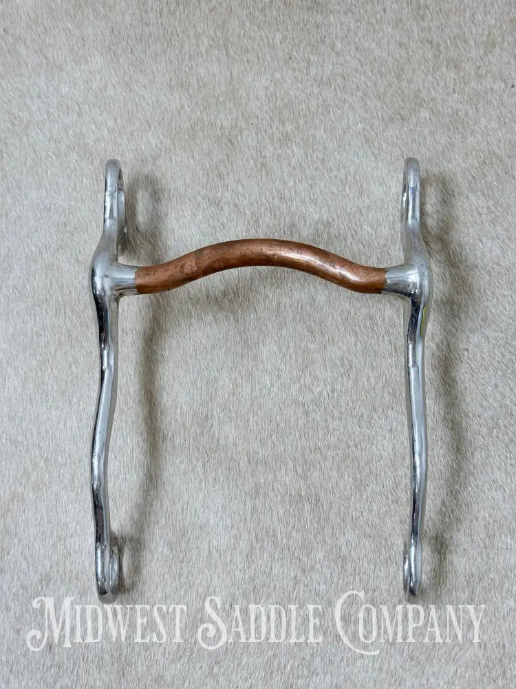 Copper Mullen Mouth S-Shank Curb Gaited Walking Horse Bit 5” - Bit