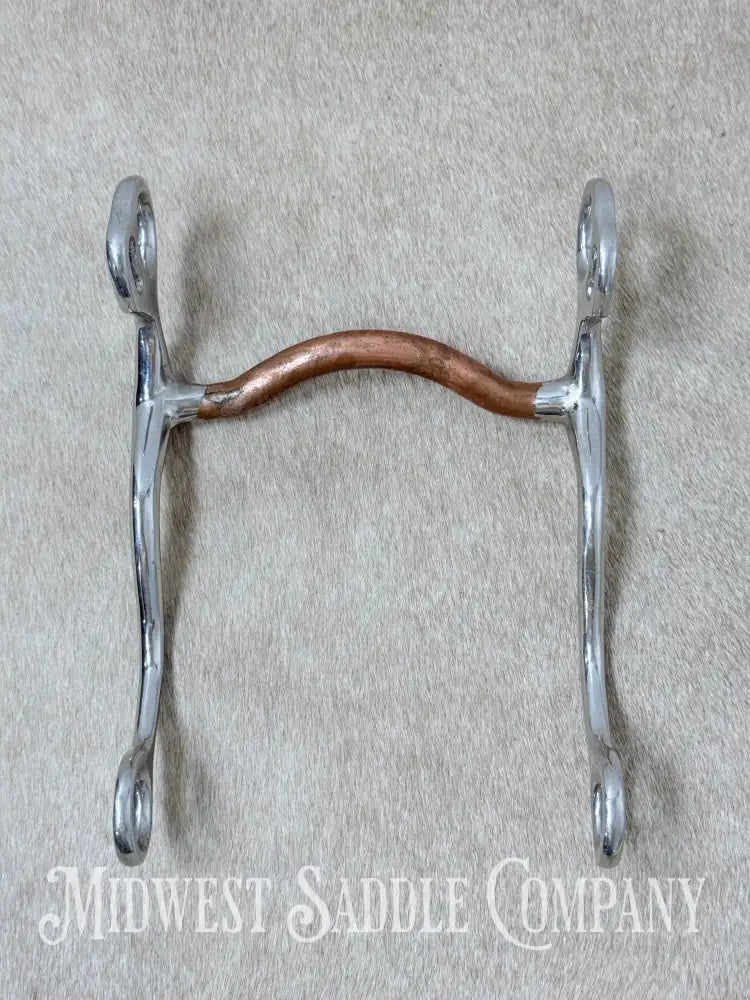 Copper Mullen Mouth S-Shank Curb Gaited Walking Horse Bit 5” - Bit
