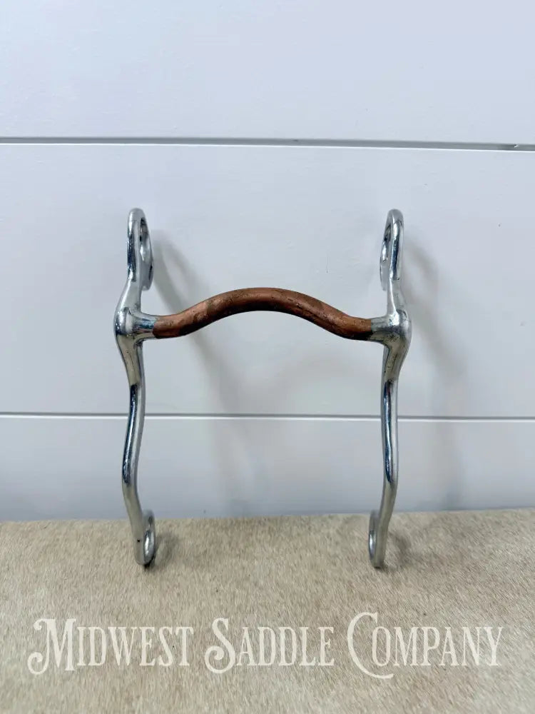 Copper Mullen Mouth S-Shank Curb Gaited Walking Horse Bit 5” - Bit