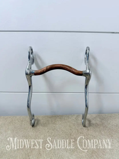 Copper Mullen Mouth S-Shank Curb Gaited Walking Horse Bit 5” - Bit