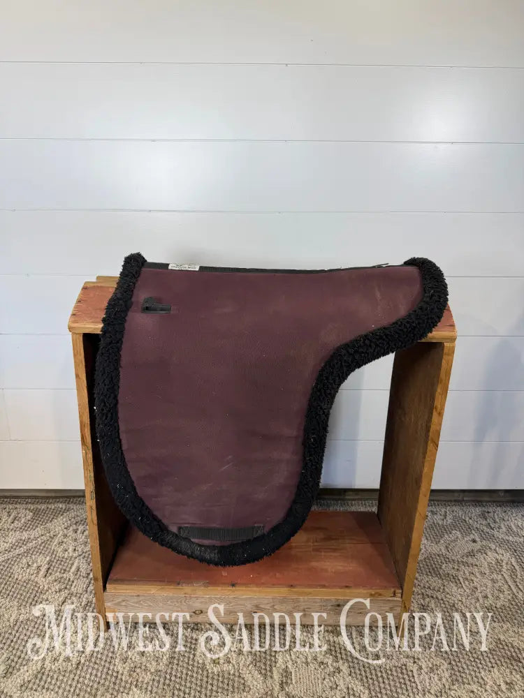Diamond Wool Australian Stock Saddle Pad Maroon 50” x 25” - Saddle Pad