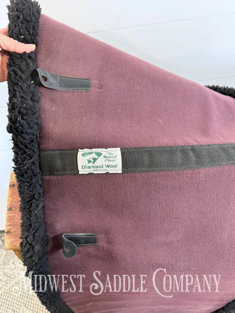 Diamond Wool Australian Stock Saddle Pad Maroon 50” x 25” - Saddle Pad