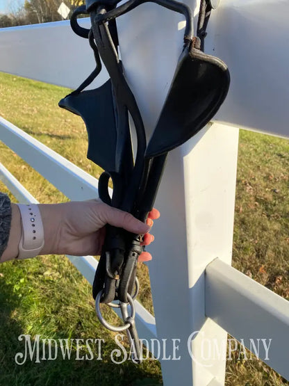 Donkey Driving Harness Leather Bridle with Blinders Driving Harness