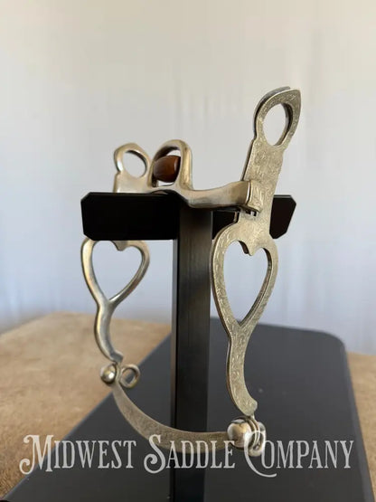 Empty Heart Copper Roller Western Show Horse Bit Bit