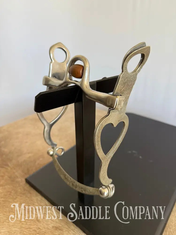 Empty Heart Copper Roller Western Show Horse Bit Bit