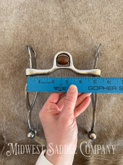 Empty Heart Copper Roller Western Show Horse Bit Bit