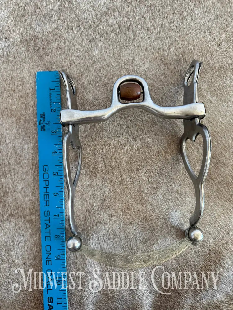 Empty Heart Copper Roller Western Show Horse Bit Bit