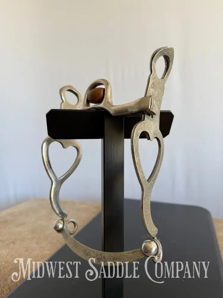 Empty Heart Copper Roller Western Show Horse Bit Bit