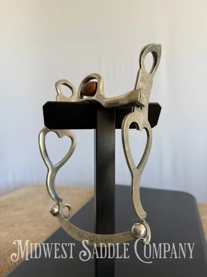 Empty Heart Copper Roller Western Show Horse Bit Bit