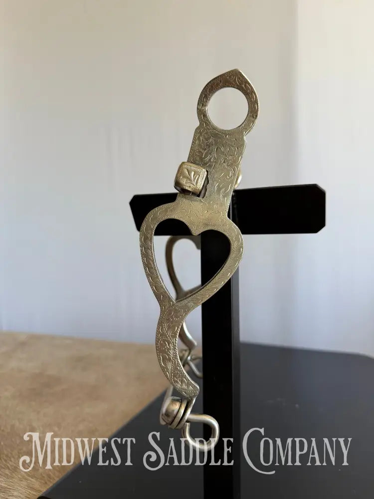 Empty Heart Copper Roller Western Show Horse Bit Bit