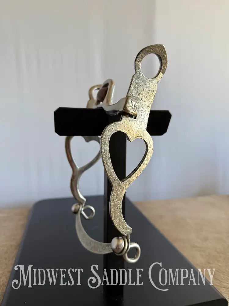 Empty Heart Copper Roller Western Show Horse Bit Bit