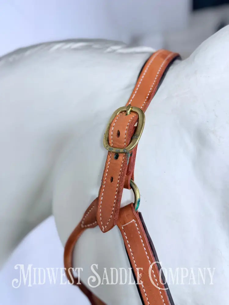 Fully Adjustable Padded Leather Halter Large Horse Size - Halter