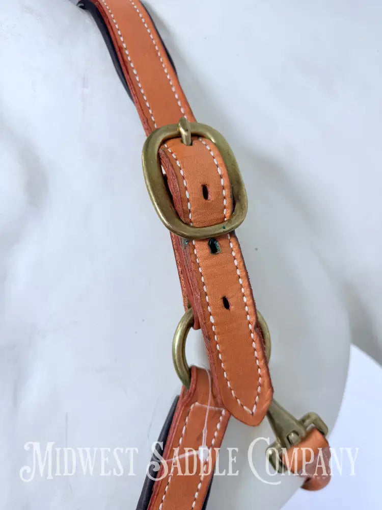 Fully Adjustable Padded Leather Halter Large Horse Size - Halter