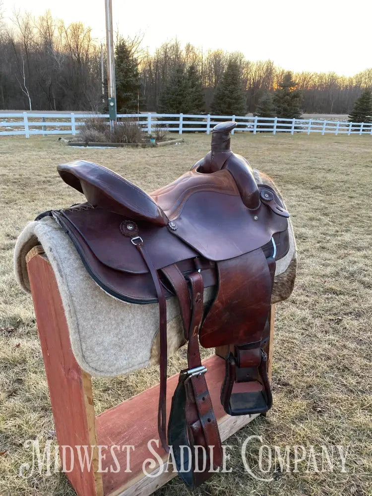 Heavy Duty 16” Blue Ridge Western Roping Saddle - Made In Usa