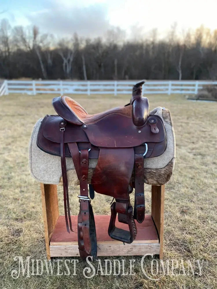 Heavy Duty 16” Blue Ridge Western Roping Saddle - Made In Usa