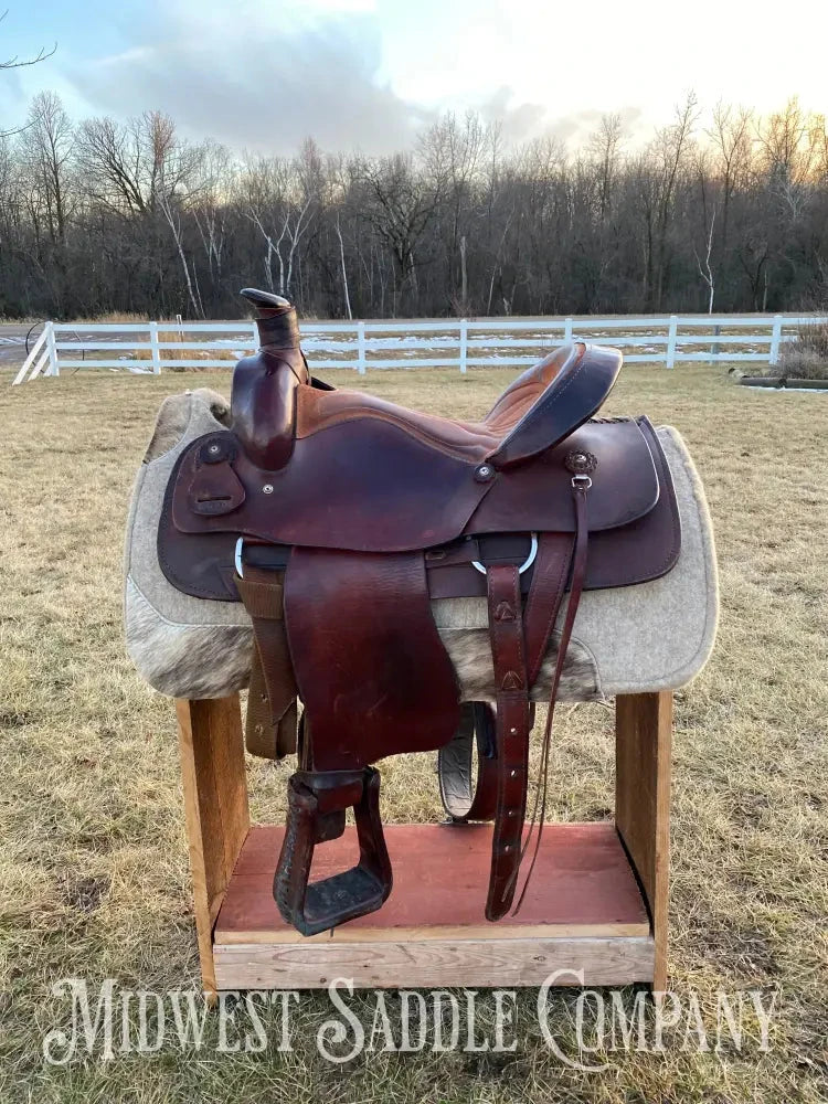 Heavy Duty 16” Blue Ridge Western Roping Saddle - Made In Usa