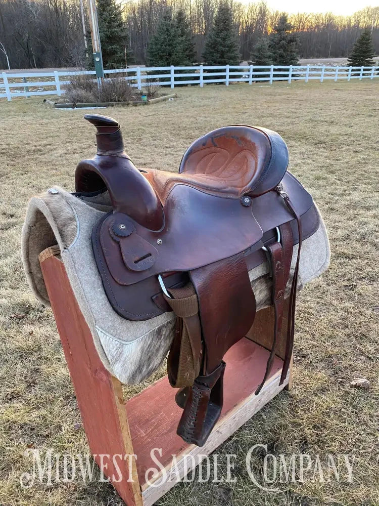 Heavy Duty 16” Blue Ridge Western Roping Saddle - Made In Usa