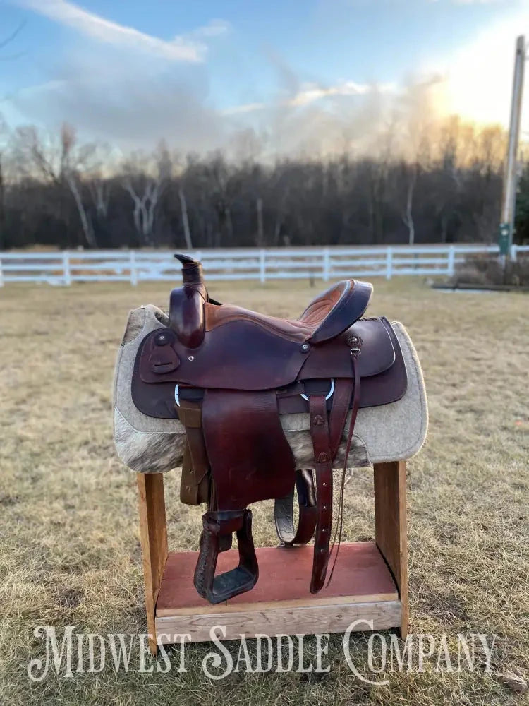 Heavy Duty 16” Blue Ridge Western Roping Saddle - Made In Usa