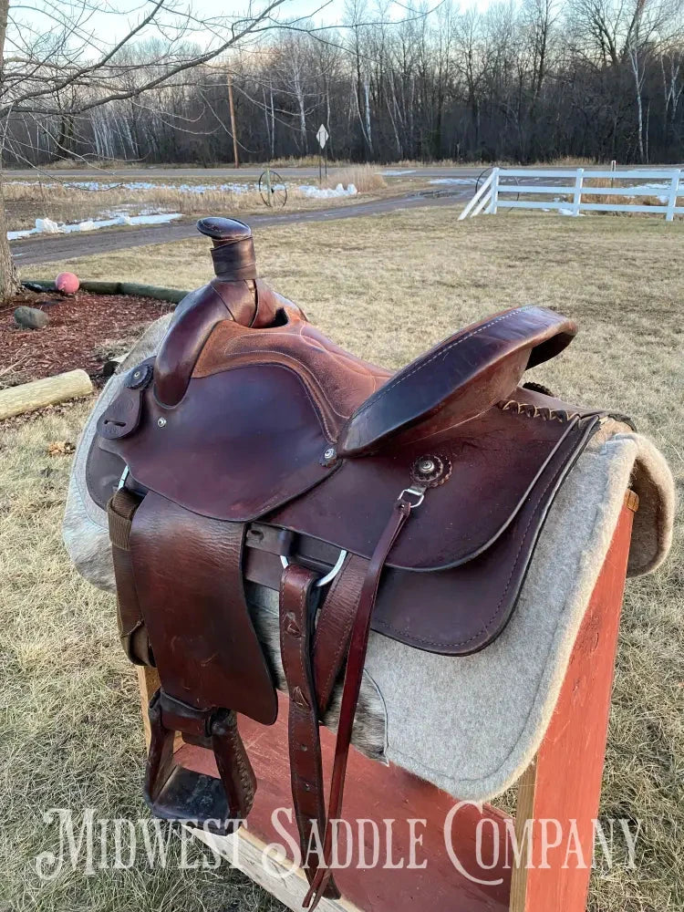 Heavy Duty 16” Blue Ridge Western Roping Saddle - Made In Usa