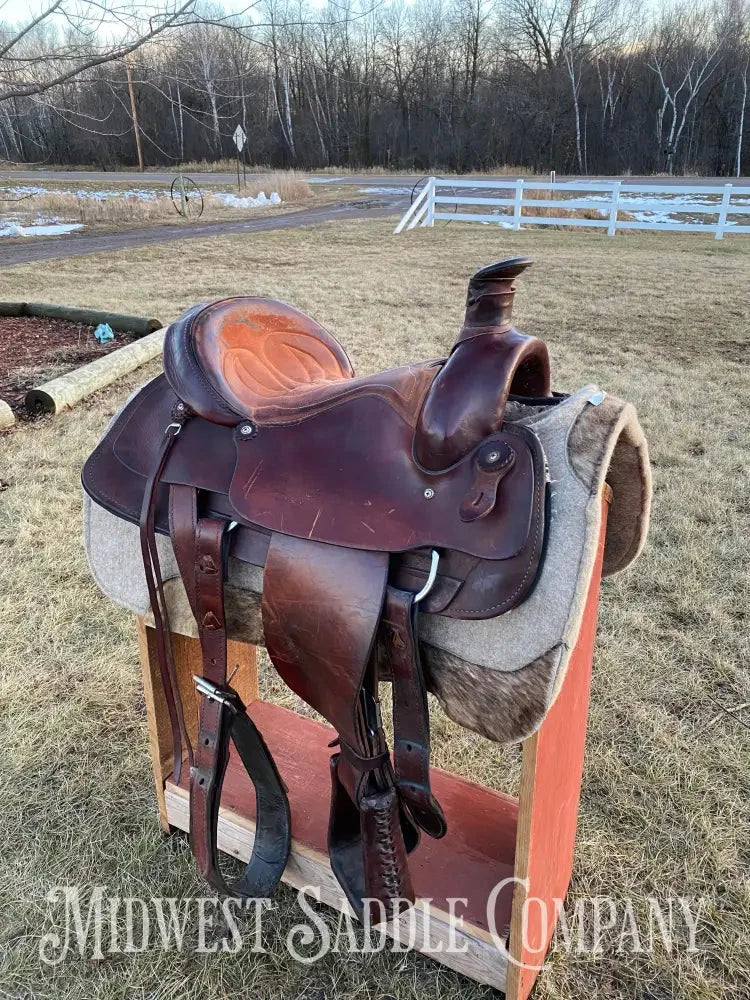 Heavy Duty 16” Blue Ridge Western Roping Saddle - Made In Usa