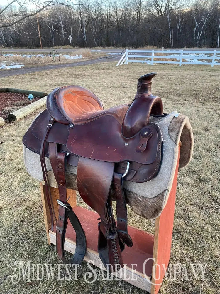 Heavy Duty 16” Blue Ridge Western Roping Saddle - Made In Usa