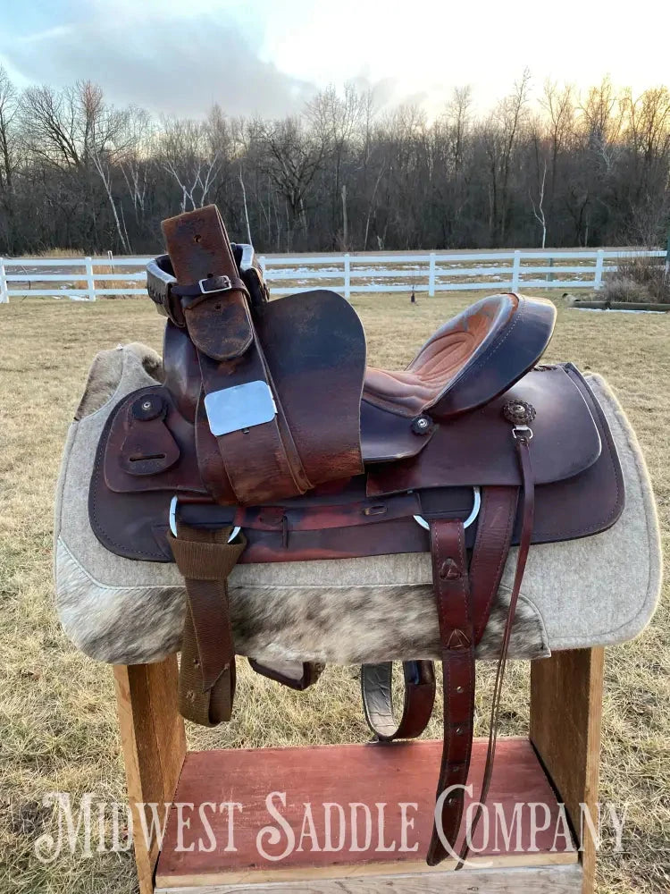 Heavy Duty 16” Blue Ridge Western Roping Saddle - Made In Usa